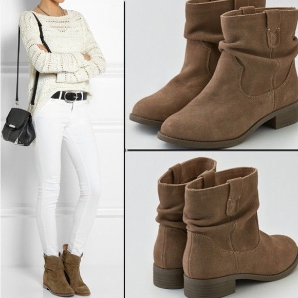 taupe slouch boots